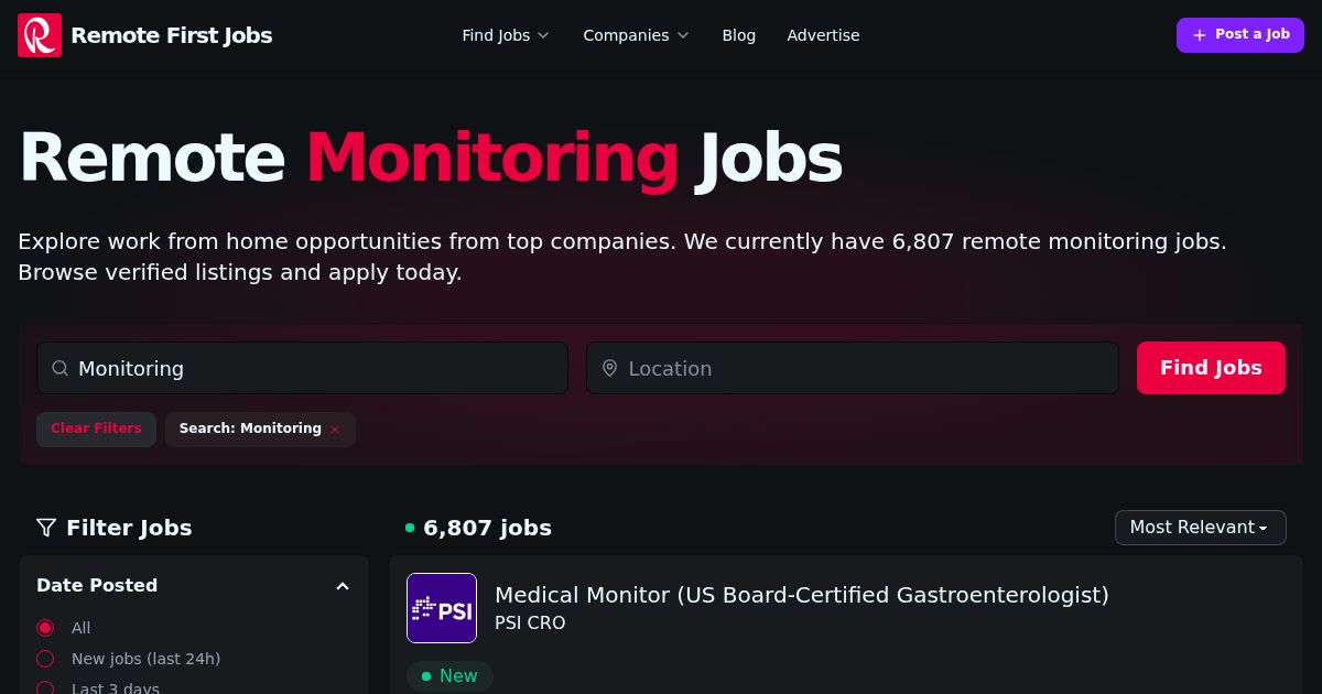 Monitor System Job Remote Monitoring Jobs (4,486 new)
