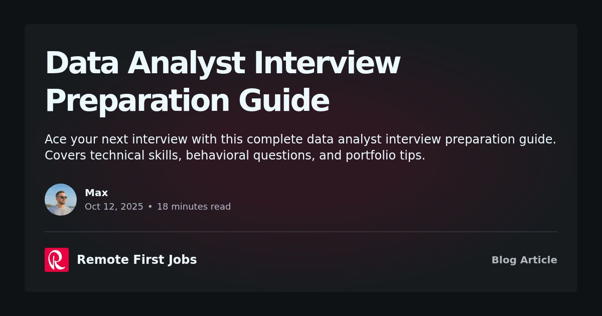 Data Analyst Interview Preparation Guide