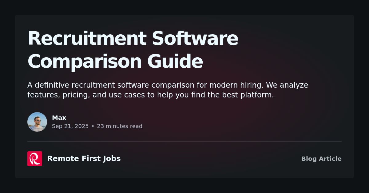 Comparability Job Help Recruitment Software Comparison Guide
