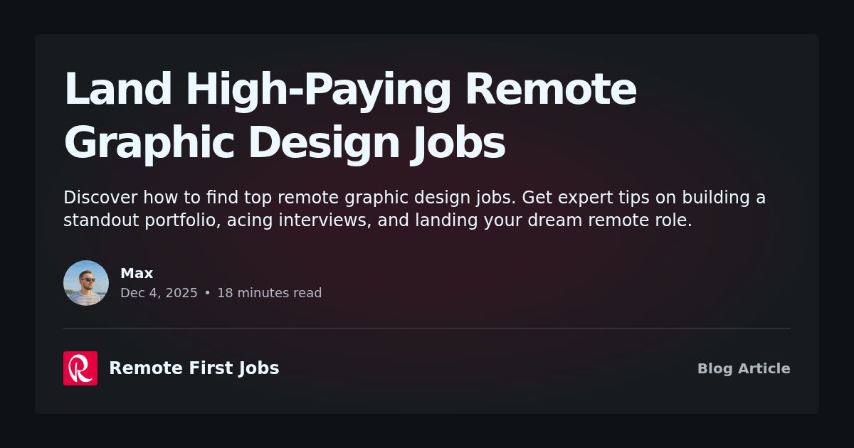 Land High-Paying Remote Graphic Design Jobs